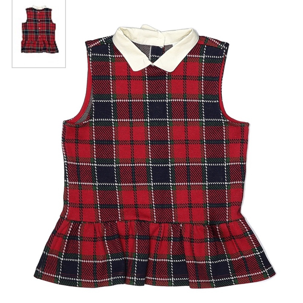 Janie and Jack Kids Plaid Red Dress 3T
